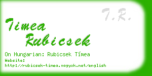 timea rubicsek business card